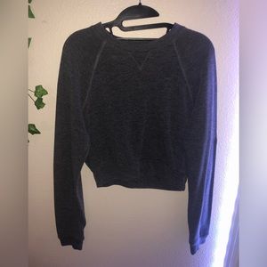 forever 21 dark grey cropped sweater